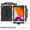 thumbnail image 4 of Allytech Case for iPad 8th/7th Gen 2020/2019, iPad 10.2 2020/2019 Cover with 360°Rotating Kickstand, Heavy Duty Rugged Hybrid Shockproof Pencil Slot Case with Hand/Shoulder Strap, Black, 4 of 4