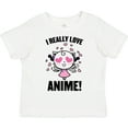 thumbnail image 3 of Inktastic I Really Love Anime with Cute Anime Cat and Hearts Boys or Girls Toddler T-Shirt, 3 of 5