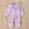 thumbnail image 5 of Facrlt Baby winter jumpsuit Toddler Kids Boys And Girls Solid Color Long Sleeve Heart Pendant Hooded Romper Jumpsuits Suit, 5 of 7