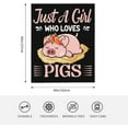 thumbnail image 6 of Just A Girl Who Loves Pigs Blanket Sleepy Pig Throw Blanket Ultra Soft Cozy Fleece Cute Pig Gift for Pig Lover Fuzzy Plush Bedding Blankets for Kids Teens Adults Girls Boys Women Men 50"x40", 6 of 6