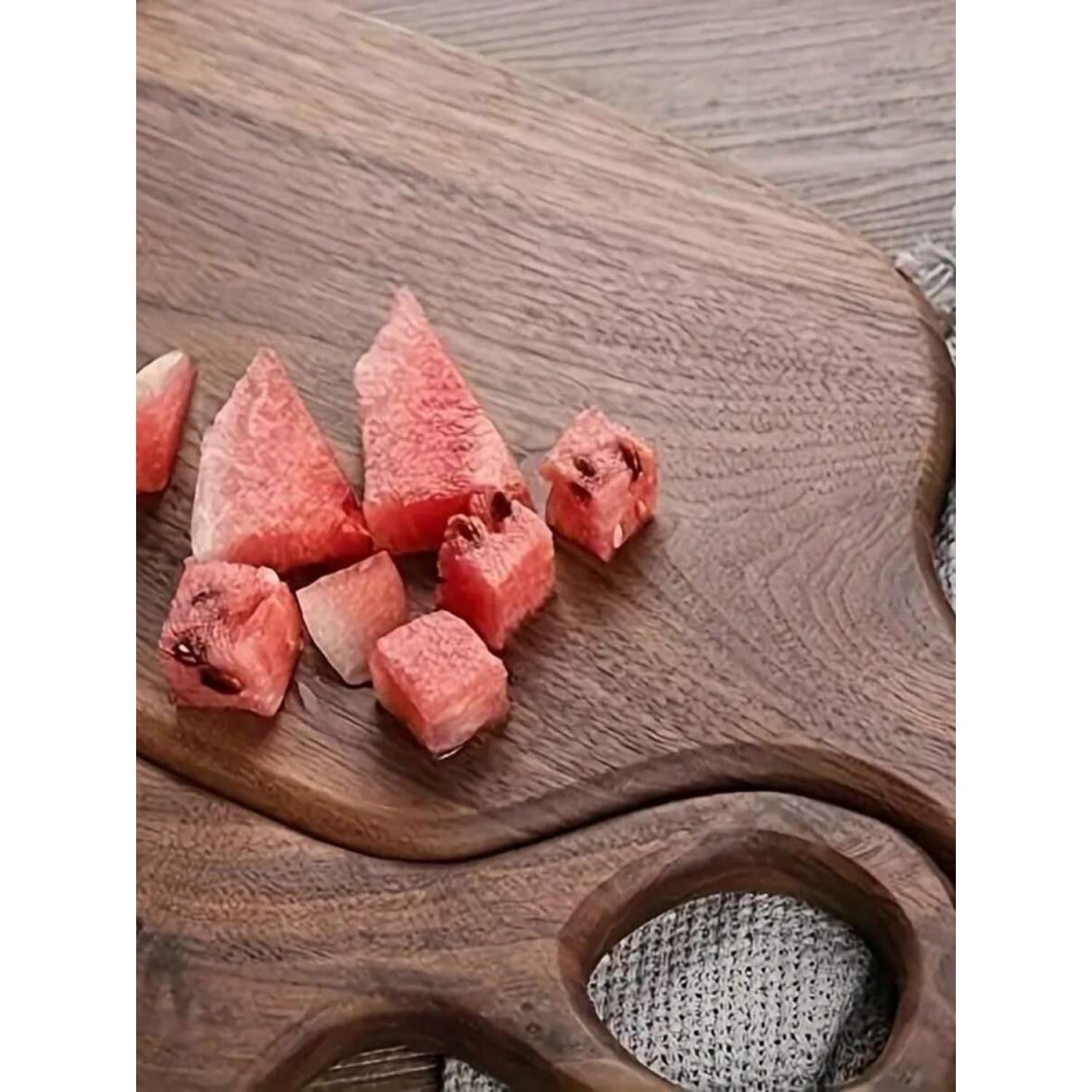 Set Of 2 Walnut Cutting Boards (15inch*7.1inch/11.8inch*5.9inch)- High Quality Handmade Kitchen Cutting Boards For Food Preparation, High-Quality Wood Material Accessories For Couples And Home Chefs