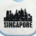 thumbnail image 4 of Inktastic Singapore City Skyline with Grunge Boys or Girls Baby Bib, 4 of 4