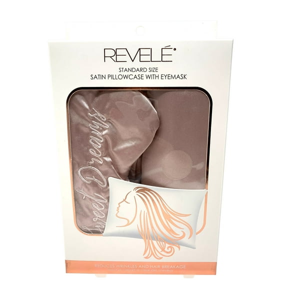 Revele Satin Pillowcase And Eye Mask Set