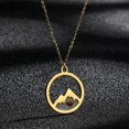 thumbnail image 4 of Collar colgante de semilla de mostaza de acero inoxidable dorado y plateado, 4 of 5