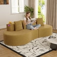 thumbnail image 6 of Villeston Curved 3 Seat Sectional Sofa ,Compressed Modular Sectional Sofa for Living Room,Mutard Yellow, 6 of 6