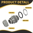 thumbnail image 4 of Conduit Connectors, 1 Inch Liquid Tight Connector NPT Non-Metallic for PVC Electrical Fittings, 180°, 4 of 5