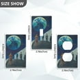 thumbnail image 7 of Yayeee Duplex Wall Plate 1-Gang 4.5"x2.7" Home Receptacle Light Switch Decorative Outlet Cover, Blue Planet, 7 of 7