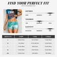 thumbnail image 2 of Yiaed Teal Turquoise 1 Print Women's Athletic Shorts Running Shorts Sporty Short High Waisted Elastic Workout Shorts for Yoga Gym Running & Sports -X-Large, 2 of 8