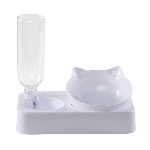 Dispensador de agua doble para gatos, de limpiar con la de agua, duradero, antideslizante Yuyangstore Alimentador Automático