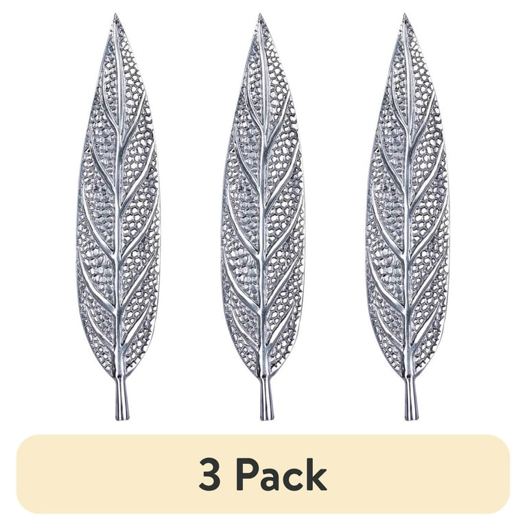 Better Homes & Gardens Metal Leaf Incense Ash Catcher Silver 3-Pack photo 1