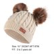 thumbnail image 2 of Sonducket Bufanda Conjunto de gorro y guantes para niños Gorro de punto Gorro Delicados productos para niños Estirable Clima frío Cómodo Bufanda rosa Sombreros bola de pompón marrón beige, 2 of 6