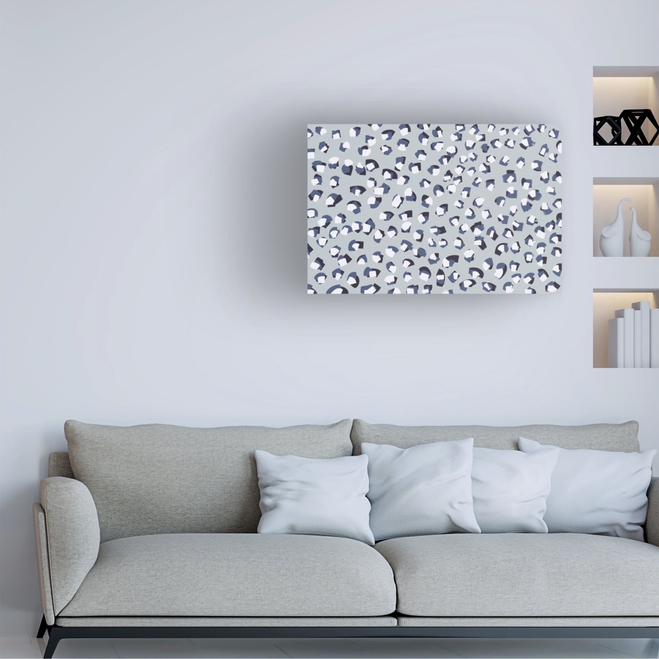 Canvas Wall Art - Treechild 'Moving Strokes Square' Wall Art for Living Room, Bedroom, or Office D?cor by Trademark Fine Art - 32 x 22 Inches