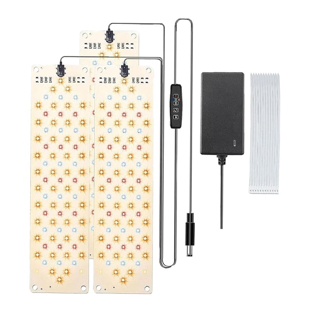 Luz LED de de espectro completo regulable con temporizador 20W 3/9/12 horas lámpara de de plantas, para plantas de interior para floración de flores vegetales Luz de 3 paneles.