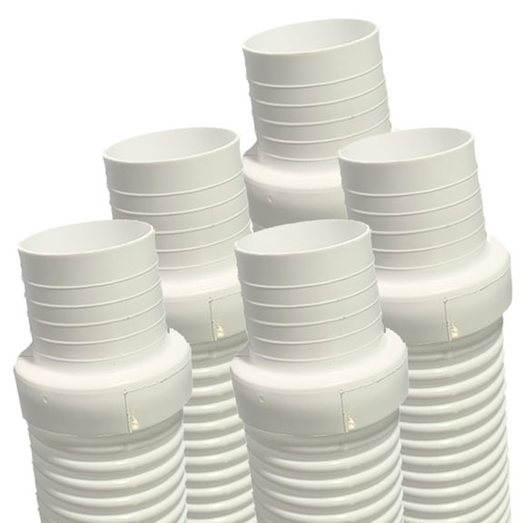 Puri Tech Pool Cleaner Vac Hose Kreepy Krauly Barracuda 1.5 in x 4 ft White 5 Pack