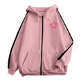 thumbnail image 6 of COMVALUE Cute Flower Hoodie for Woman Preppy Sweatshirts Trendy Puff Print Letter Graphic Hoodies Casual Pullover Tops (Pink, XL), 6 of 6
