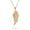 Gold, variant on Womens CZ Guardian Angel Wing Feather Pendant Necklace Rose Gold Plated Sterling Silver