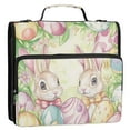 thumbnail image 2 of YAZAOO Zipper Binder trapper keeper Documents Organized Design Easter Bunny Bliss Printed, 2 of 8