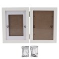 thumbnail image 2 of Paw Print Photo Frame, Pet Memorial Picture Frame Reduce Wear Snap Fixed Easy To Use  For Dogs For Cats White Clay, 2 of 8