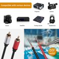 thumbnail image 2 of Flexible Auditory Y Splitter Cable Auditory Male to Bare Wire Open End Pigtail Connection for Superior Sound in Home Theaters silver, 2 of 4