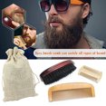 thumbnail image 2 of 3PCS Beard Brush & Comb Set Grooming Bristle Brush Mustache Brush with Comb, 2 of 10