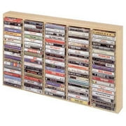 100 Capacity Wooden Cassette Rack - Unfinished Wood
