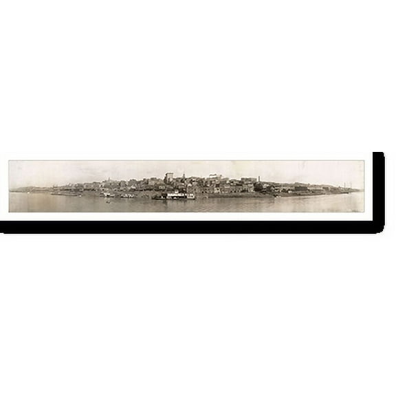 Historic Print, MS Panoramic view of Jackson 1910 PHOTO, Width 7" x Length 36"