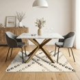 thumbnail image 3 of ODIKA 5'x7' Washable Area Rug Non-Slip, Low Pile, Stain Resistant Print Canine Footprint Featuring Directional Motion Patterned for Guest Room, Lounge, Apartment, 3 of 7