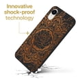 thumbnail image 3 of Wood phone case for iPhone XR compatible protective cell phone cover shockproof slim fit laser engraved Rose Flower design Black wood case for Men & Women by CaseYard, 3 of 7