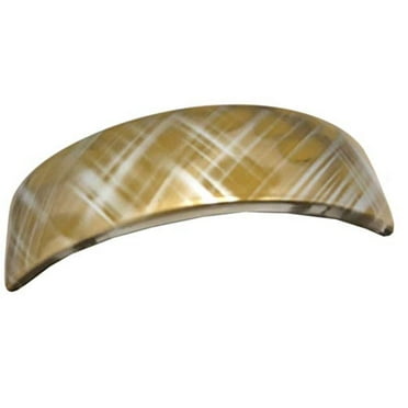 Parcelona French Mustard Yellow Curved Volume Hair Clip Barrette