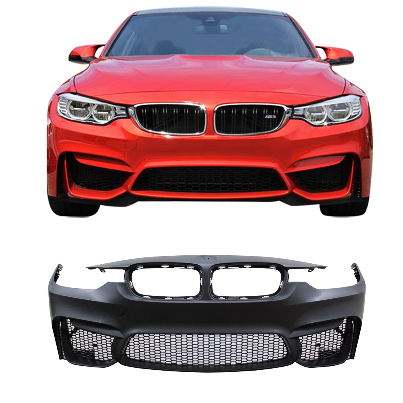 Ikon Motorsports Compatible with 12-18 BMW F30 3 Series M3 Front Bumper ...
