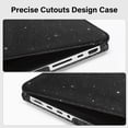 thumbnail image 4 of Mosiso Case for MacBook Pro 16 inch Case 2025-2021 M4 M3 M2 M1 A3403 A3186 A2991 A2780 A2485 Pro Max, Sparkly Glitter Hard Shell&Keyboard Cover&Screen Film&Type C, Black, 4 of 7