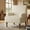 Beige, variant on Aukfa Mid Century Corduroy Accent Chair, Wide Wale Upholstered Armchair with 9" Wood Legs for Living Room Bedroom,Beige