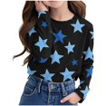 thumbnail image 2 of YunPes Girls' Long Sleeved Shirts Colorful T Shirts Round Neck Tops Light T Shirts Loose Pullovers Basic Long Sleeve Tee Shirts, 2 of 6