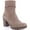 Taupe, variant on Bianca Womens Suede Slouchy Ankle Boots Made in Italy Block Heel Lug Sole Ankle Booties