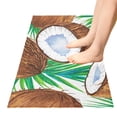 thumbnail image 3 of Bath Mat Soft Plush Non-Slip Absorbent Bathroom Rugs 39"x20" Coconut Orange Leaf, 3 of 8
