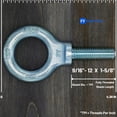 thumbnail image 3 of Eje elevador para hombro, azul brillante, chapado en zinc, 9/16-12, 3 of 7