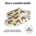 thumbnail image 6 of Daiia Boho Chicken Print Women’s Fuzzy Slippers Memory Foam Lightweight House Shoes Cozy Loafer Flannel House Shoes-35/36, 6 of 7