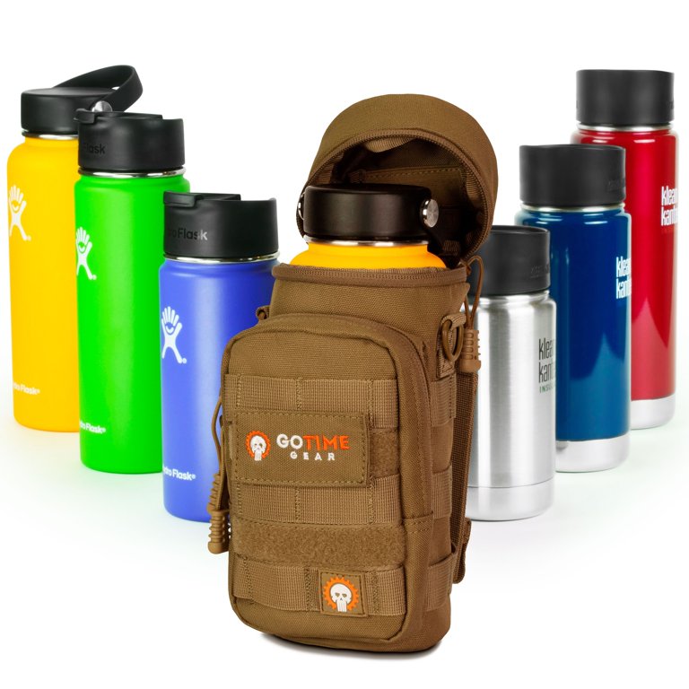 Heat Resistant Water Bottle Carrier With Phone Pocket - Fits