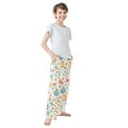 thumbnail image 4 of FORMRS Kids Pajama Pants with Pockets Size 6-8Y Boys Lounge Sleep Bottoms, Floral Easter Eggs, 4 of 8
