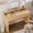 Natural Oak, variant on Joyyskill 47" Executive Desk with Fluted Drawer, Modern Home Office Desk with Long Monitor Stand and 2 Drawers, Computer Writing Desk for Study Office Vanity, Brown