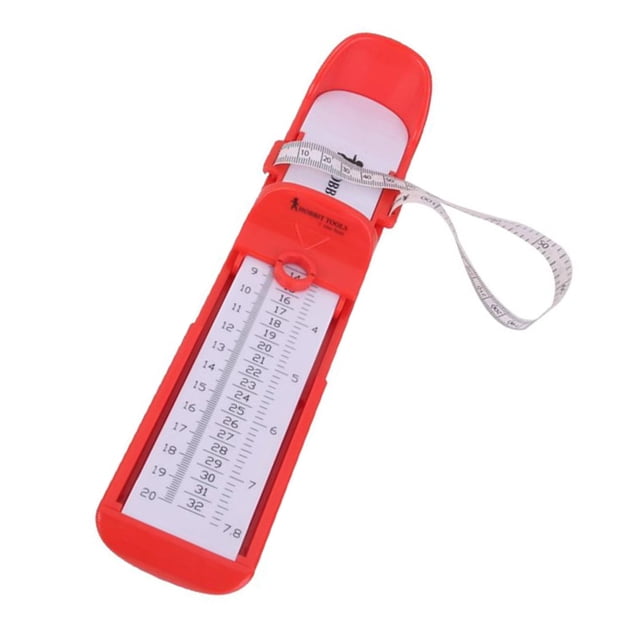 Guardurnaity Regla de tamaño de zapatos para niños de 0-20cm, herramienta de medición de plástico ajustable para pies de niños, medidor de zapatos Cuidado de los pies rojo Guardurnaity CE1319-01B