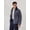 Sea blue, variant on Tbfashion Men's Casual Jacket Navy Button Front Sherpa Collar Long Sleeve Winter Coat