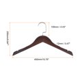 thumbnail image 2 of 5piezas C24 Madera Traje Perchas 400mm Longitud Inoxidable Acero Gancho U-Muescas Retro Antideslizante Abrigo Percha con Suaves Rayas para Chaqueta Pantalones Camisa, 2 of 7