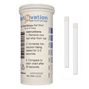 Iron Test Strips for measuring Fe2  (ferrous) or Fe3  (ferric) in water 0-100 ppm [Vial of 50 Strips]