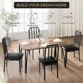 thumbnail image 4 of 5-piece contemporary dining set: space-saving 4-person dinette con cushioned asientos, ideal para para dining rooms, small spaces, y apartments, vintage style, 4 of 5