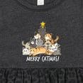 thumbnail image 4 of Inktastic Merry Catmas with Cat Tree and Yellow Star Girls Baby Dress, 4 of 5