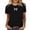 Black, variant on T Shirts for Women Scoop Neck Half Sleeve Fashion Slim Fit Tops for Women 2026 Flower Print Summer Basic Tees Casual Vacation Outfits Workout Clothes 2026