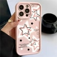 thumbnail image 5 of Bonita funda de silicona con estrellas rosas para iPhone 16, 15, 14 Pro Max, 13, 12, 11 Pro Max, X, XS, XR, 7, 8, 15, 14 Plus, SE 2020, a prueba de golpes, 5 of 5