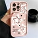 thumbnail image 4 of Bonita funda de silicona con estrellas rosas para iPhone 16, 15, 14 Pro Max, 13, 12, 11 Pro Max, X, XS, XR, 7, 8, 15, 14 Plus, SE 2020, a prueba de golpes, 4 of 4
