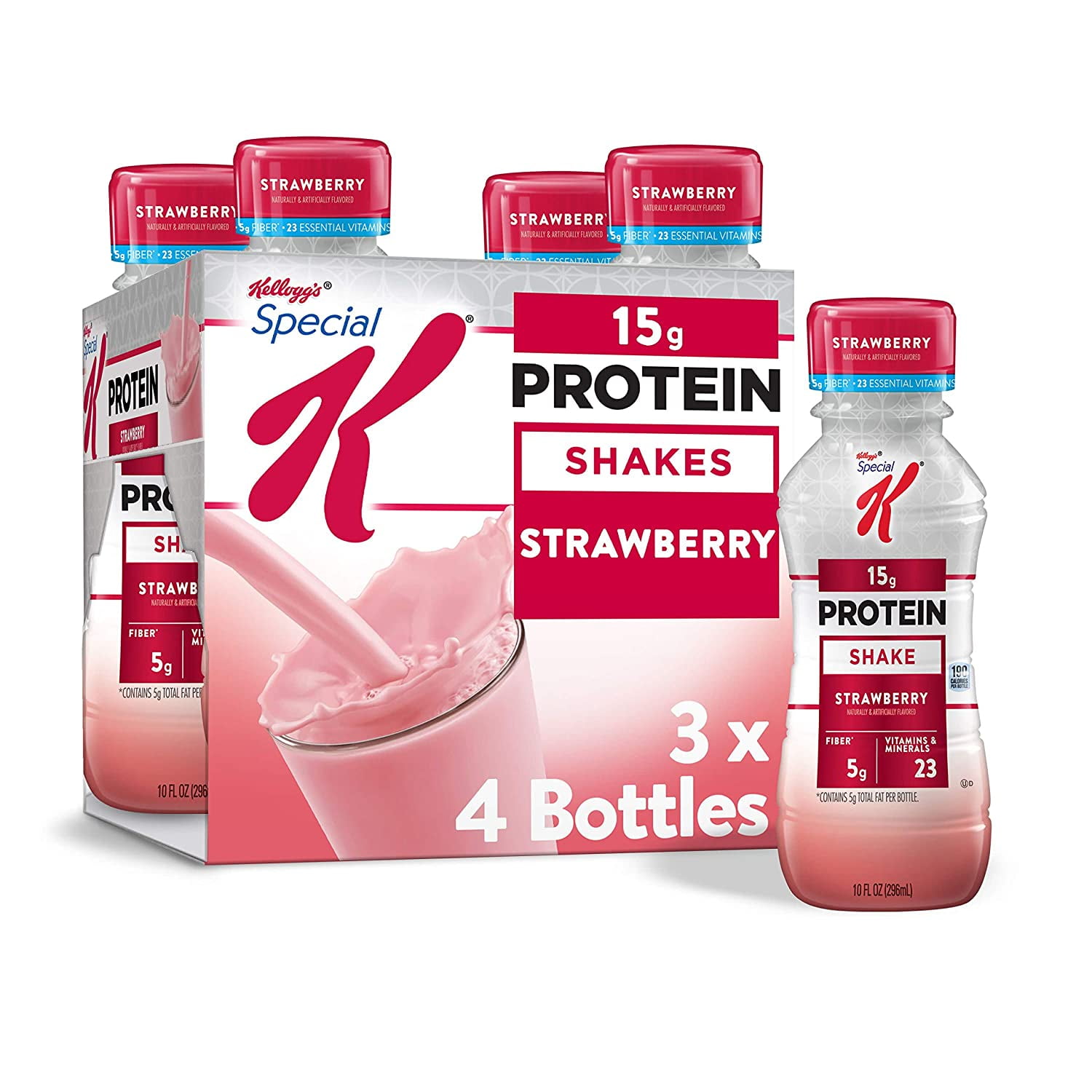 Kellogg's Special K Protein Shakes, Strawberry, Gluten Free, Bulk Size